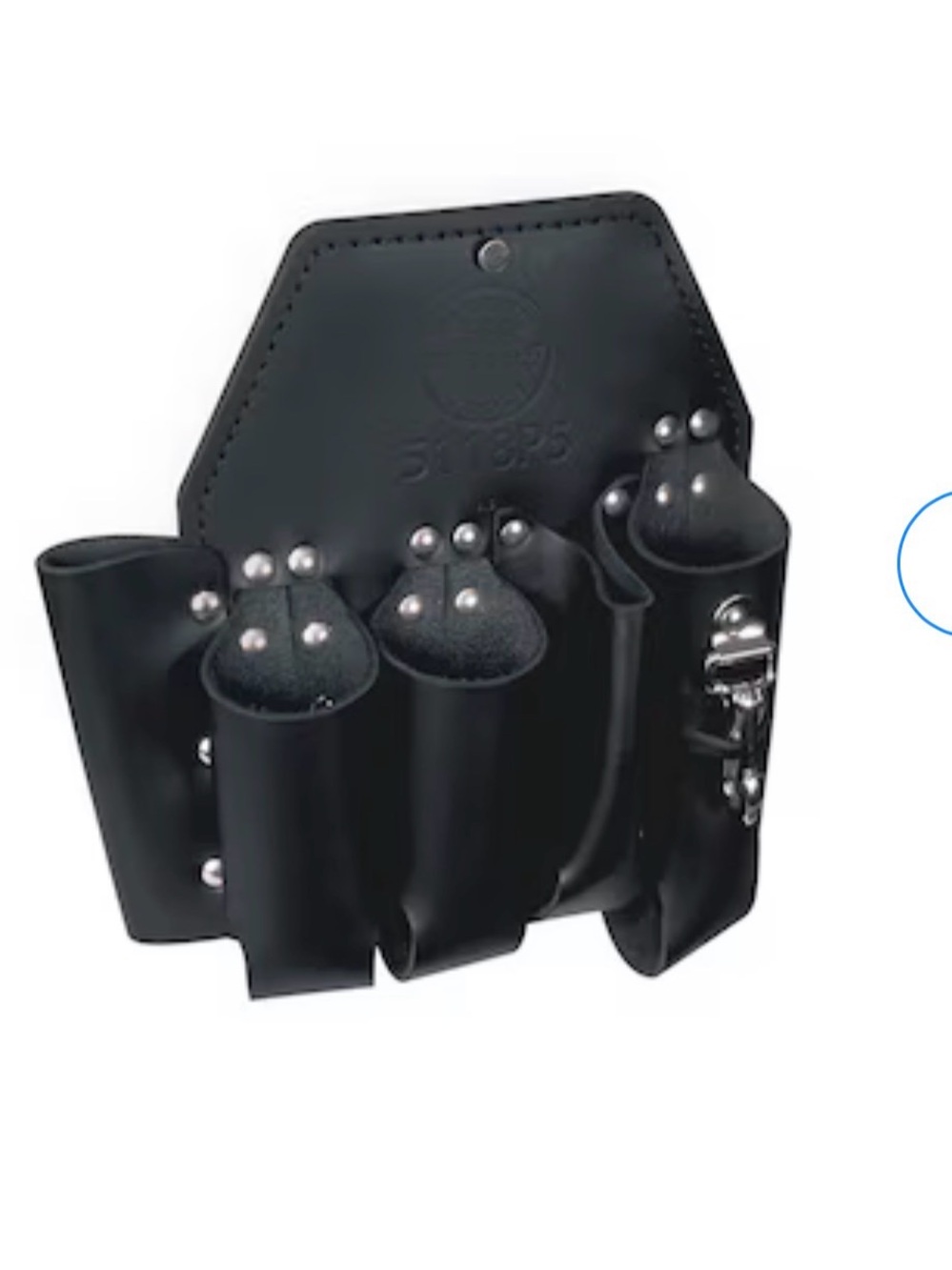 Klein Black Leather 5-Pocket Utility Electrical  Pouch -